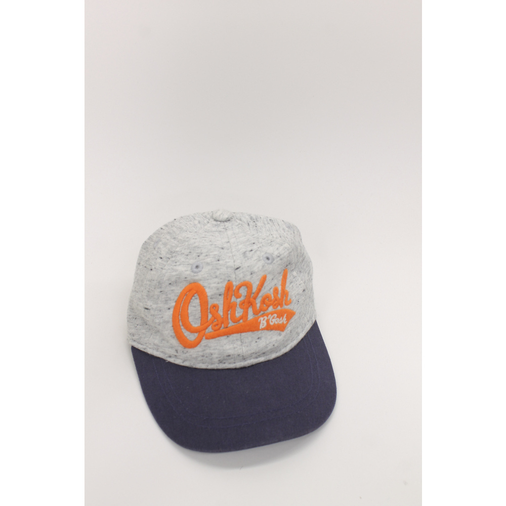 Oshkosh B'Gosh 0–9 month soft grey upper blue brim infant baseball cap
